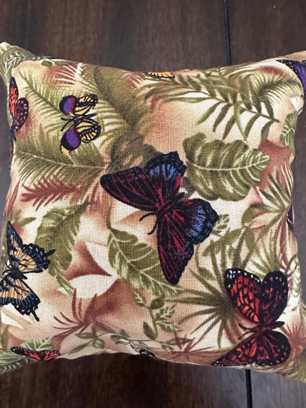 Butterfly Print Balsam Fir Scented Sachet Pillow By Maine Balsam Fir Products